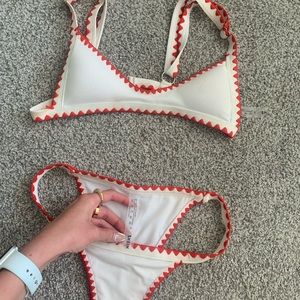 Crocheted trim bikini